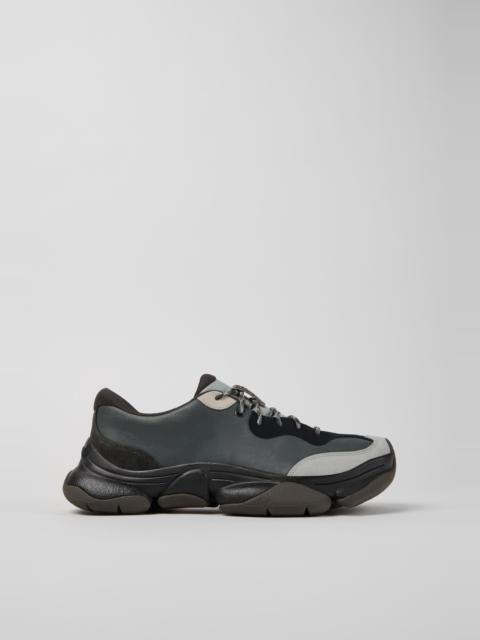 Multicolor Leather and Nubuck Sneakers for Men.