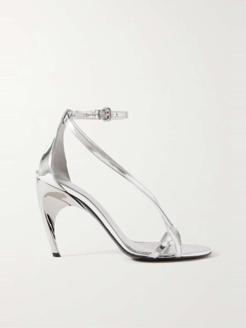 Armadillo mirrored-leather sandals