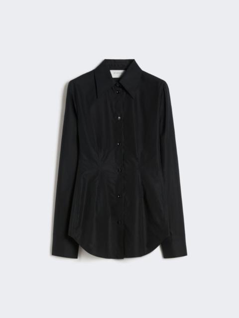 Slim-fit poplin shirt - black