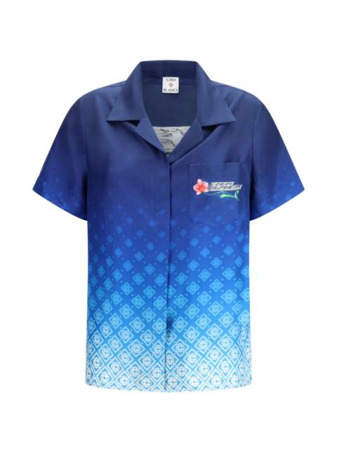 Cuban collar short sleeve shirt