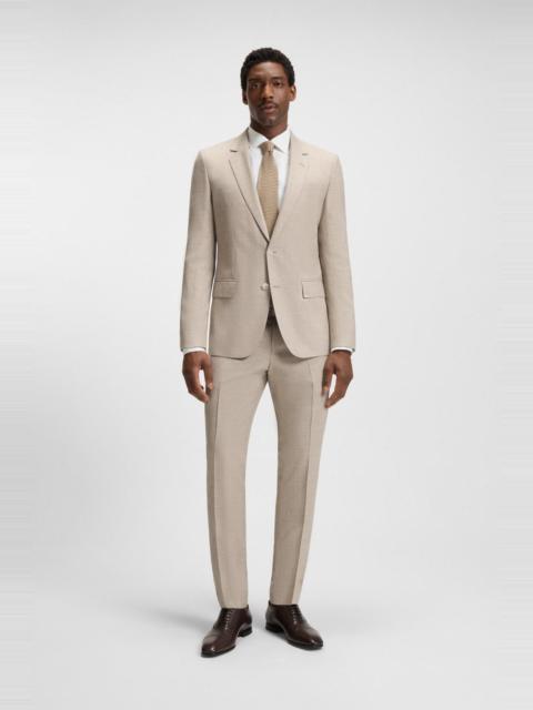 TWO-PIECE SUIT IN VIRGIN WOOL, SILK AND LINEN