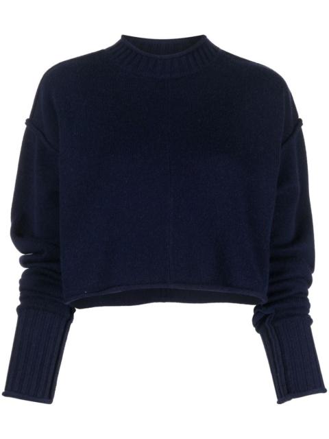 ribbed-knit cropped jumper