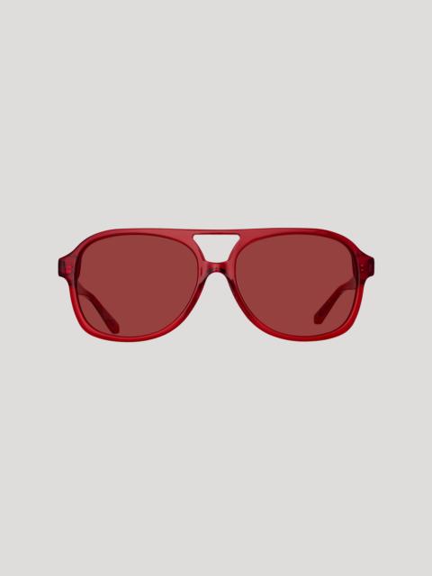 Aviator Sunglasses in Red