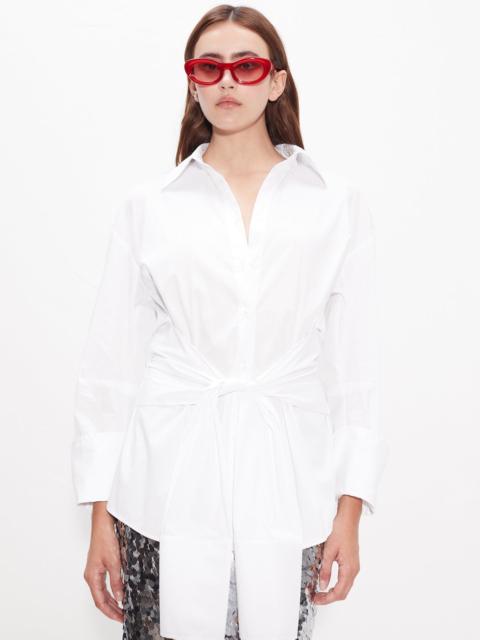 Inna Poplin Top in Macadamia