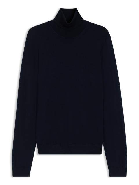 SLIM-FIT ROLL-NECK SWEATER IN MERCERIZED VIRGIN WOOL