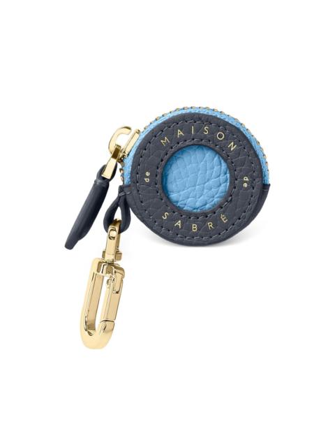 embossed leather airtag charm