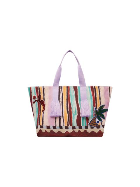 Michelle Stripe Patch Beach Tote