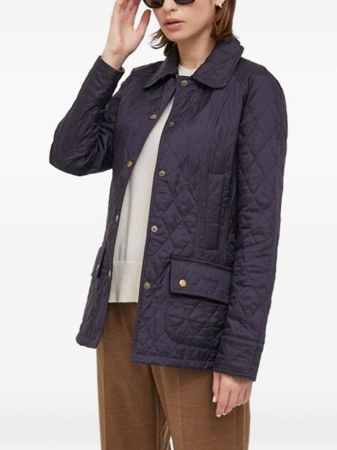 quilted diamond-pattern jacket