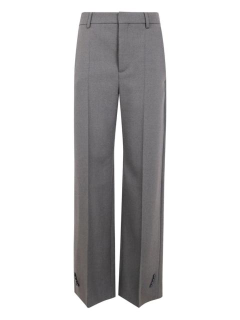 button-detail trousers