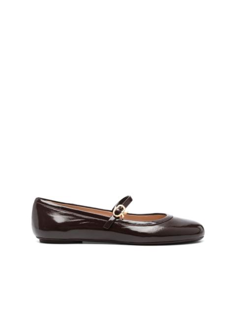 leather ballet flats