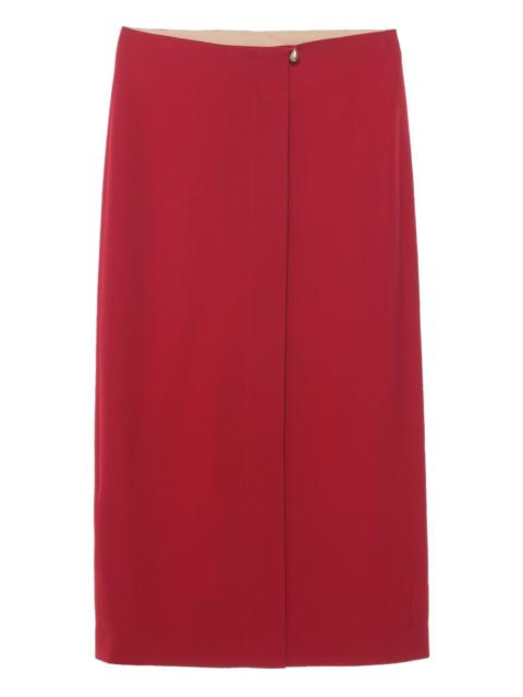 front-slit midi skirt