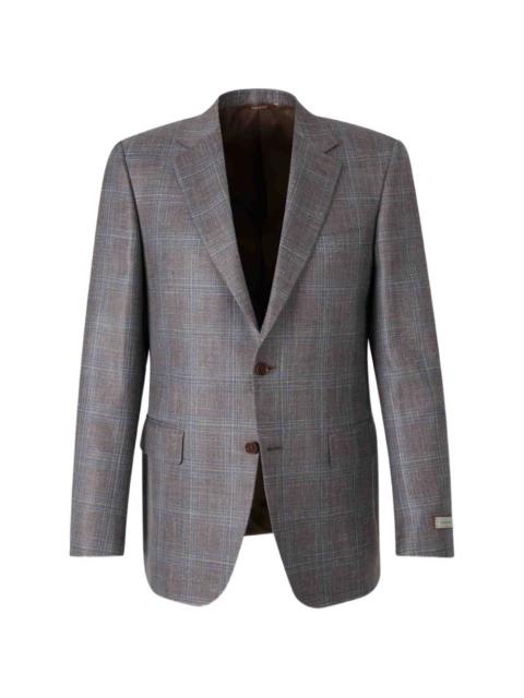 check-pattern blazer