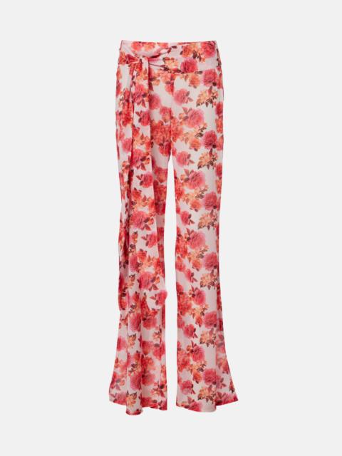 Bowie floral flared pants