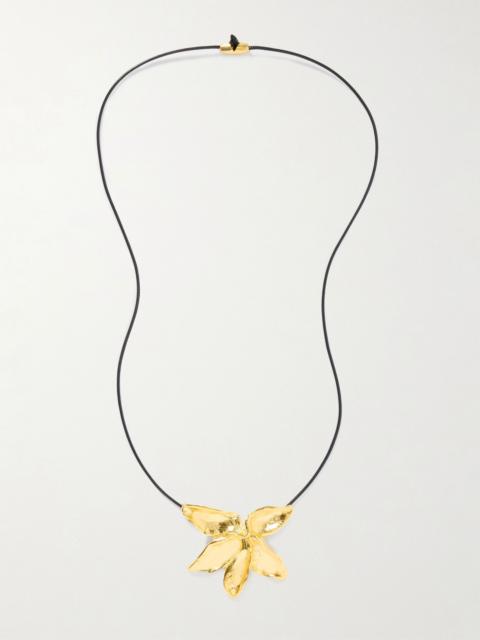 + Eden Rock St Barths Frangipanier gold-plated and cord necklace Gold