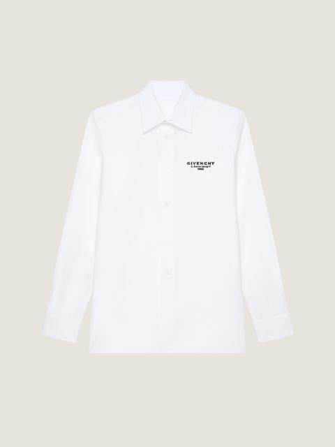 SHIRT IN POPLIN WITH GIVENCHY STAMP PRINT