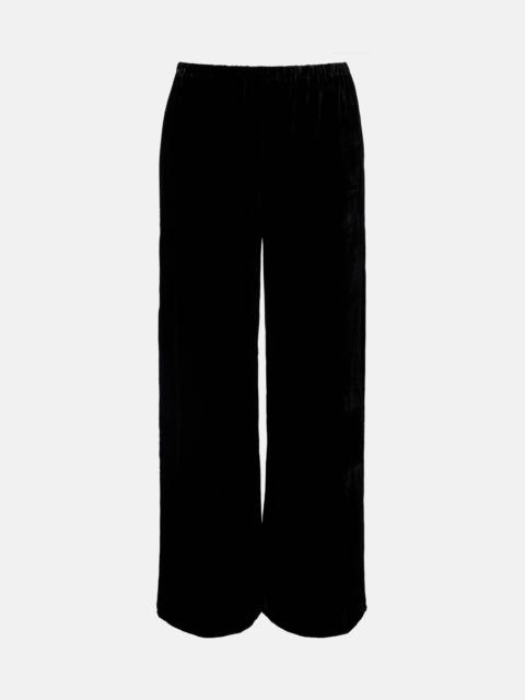 Austin velvet wide-leg pants