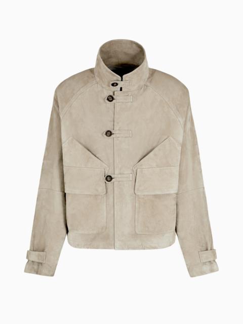 BLOUSON IN SUEDE LAMBSKIN