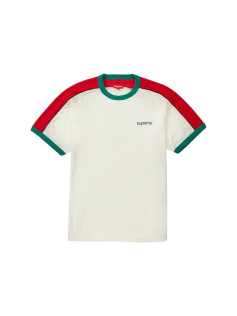 Supreme Shoulder Stripe Terry S/S Top White