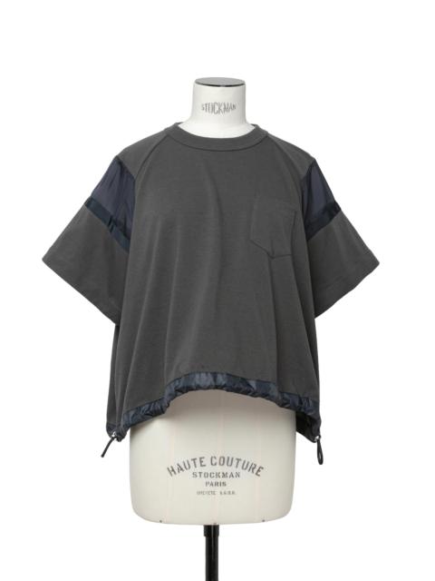 Satin x Cotton Jersey T-Shirt