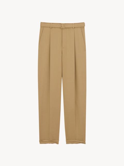 SLIM-FIT PANTS IN WOOL AND MOHAIR