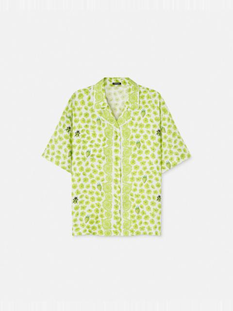 Strawberry Garden Silk Shirt