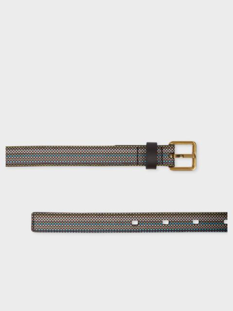 Women's 'Signature Stripe' Check Belt