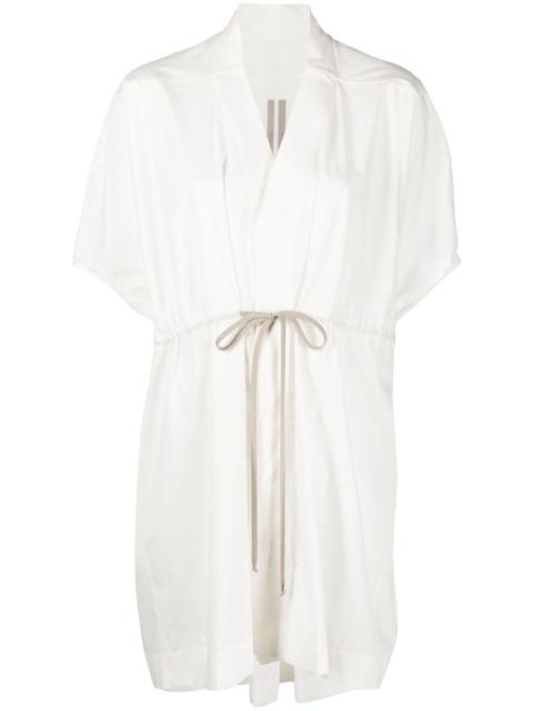 tie-front short-sleeved dress