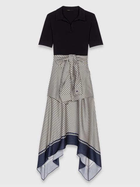 Printed two-tone dress