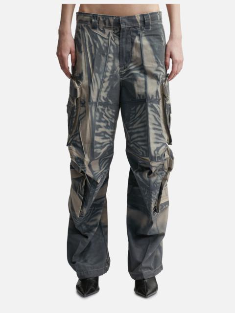 GARMENT PRINTED CARGO PANTS