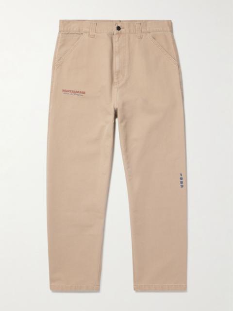 OG Single Knee Printed Straight-Leg Organic Cotton-Canvas Trousers Neutral