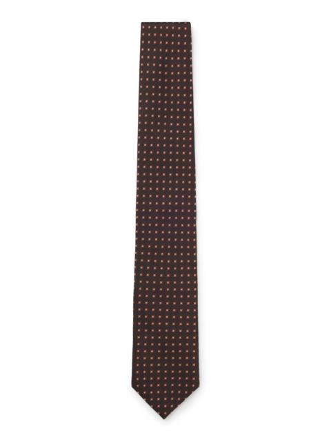 PATTERNED TIE IN PURE SILK JACQUARD