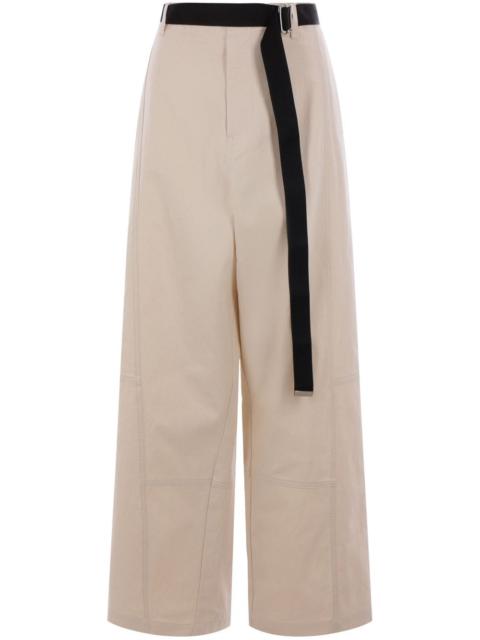 belted canvas trousers