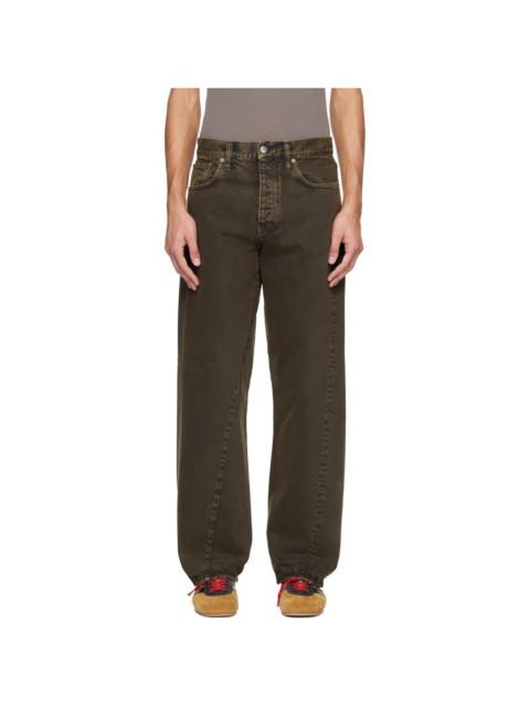 Brown Wide Twist Jeans