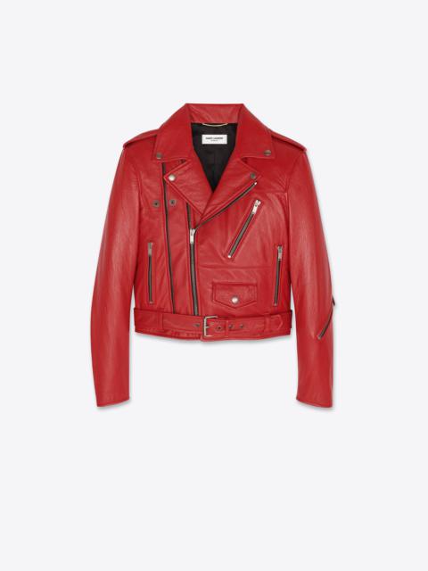 motorcycle jacket in lambskin