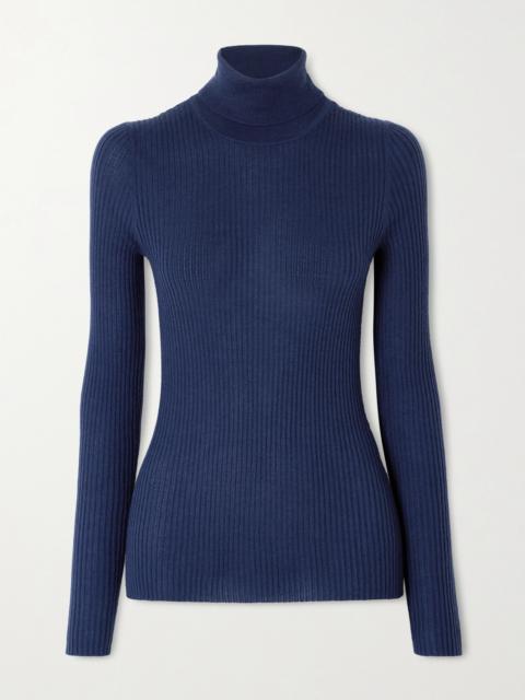 Peppe Ribbed Cashmere And Silk-blend Turtleneck Sweater