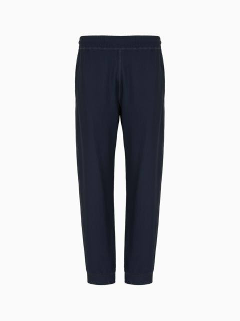 Stretch jersey flat-front trousers