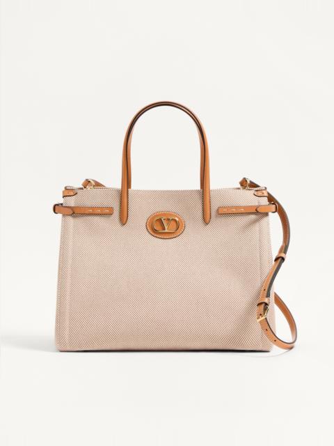 VALENTINO GARAVANI ANTIBES MEDIUM CANVAS SHOPPING BAG