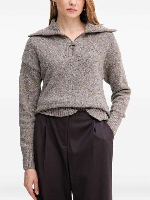 zip collar sweater