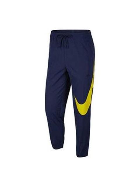 Nike Big Swoosh Woven Pant Large Athleisure Casual Sports Pants 'Blue Yellow' AT5680-470