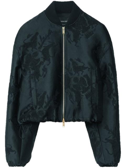 jacquard bomber jacket