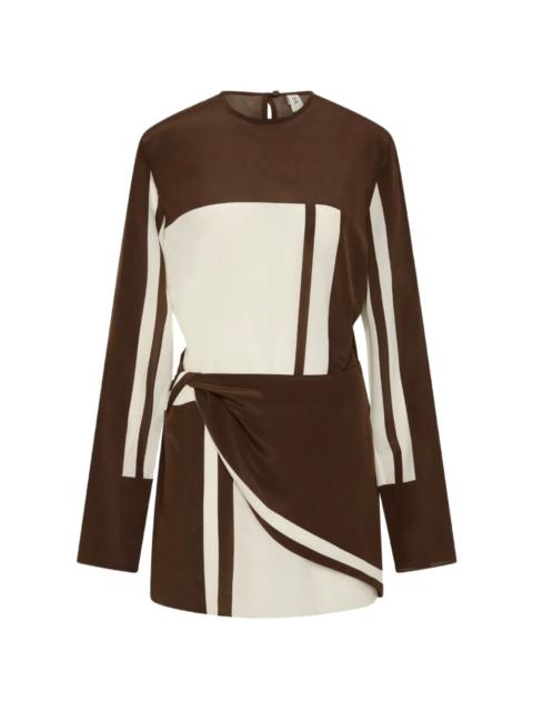 colour-block-design mini dress