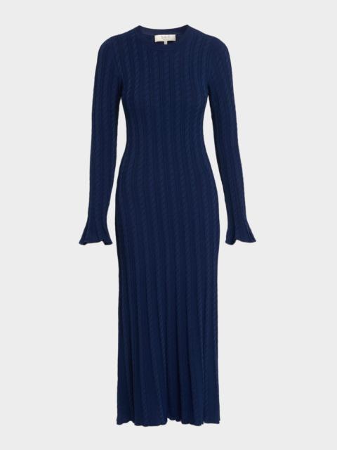 Rhea Cable-Knit Midi Dress