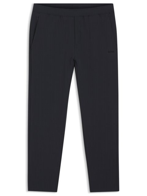 ZIP-FRAME TRACKSUIT BOTTOMS IN WAFFLE FABRIC