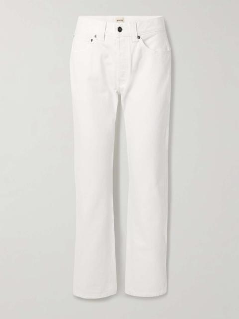 Callum mid-rise straight-leg jeans White
