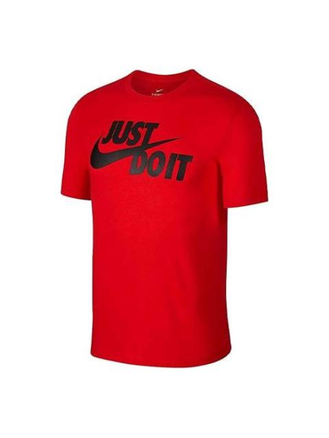 Men's Nike Sportswear JDI Large Logo Short Sleeve Large Red T-Shirt AR5007-657