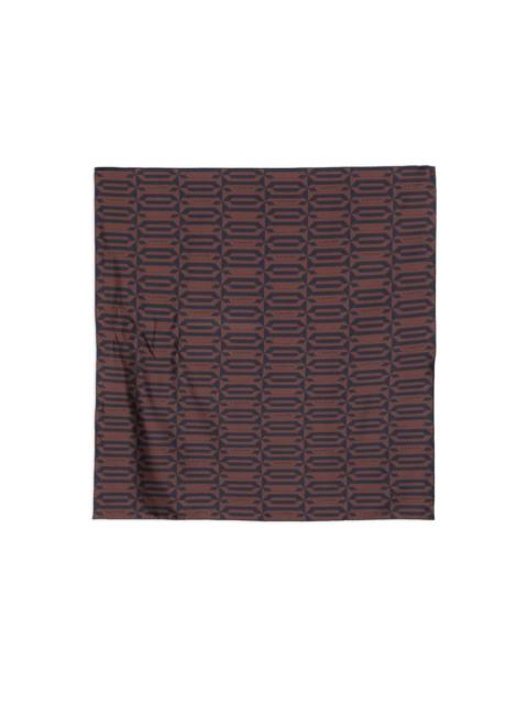 geometric-pattern silk scarf