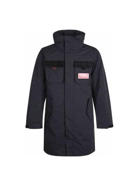 Men's Air Jordan Hooded Long Black Jacket CK8909-045