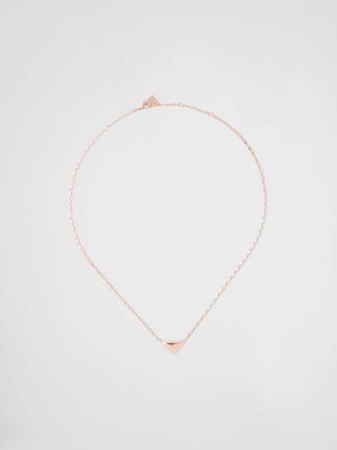 Eternal Gold necklace in pink gold with mini triangle pendant