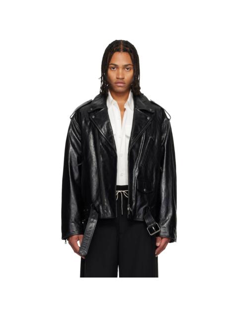 Black Biker Leather Jacket