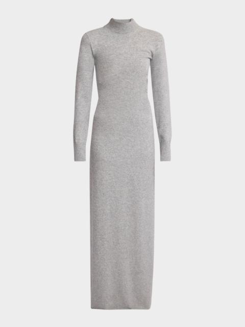 Annette Long-Sleeve Cashmere Silk Maxi Dress